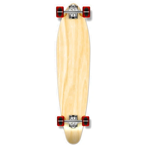 Yocaher Blank/Checker Complete Kicktail Skateboards Longboard Cruiser w/Premium 80A Grip Tape, Aluminum Truck ABEC-9 Bearing, 70mm Longboards Skateboard Wheels