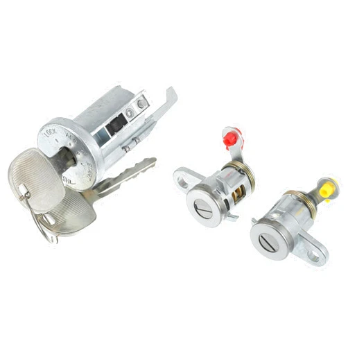 Partuto Ignition Lock Cylinder W/Keys - Car Ignition Switch Cylinder Lock Assembly - for Isuzu NPR NQR NPR-HD NRR 2007-2011 Metal Silver Tone - Door Lock Cylinder 1 Set
