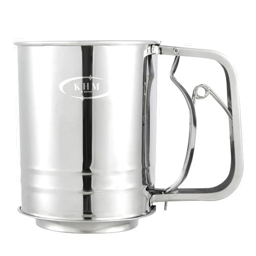 Generic 3-Cup Stainless Steel, Premium Double-Layer Baking Sifter for Powdered Sugar, All Baking Flours, Cocoa Powder, and More – Easy-to-Use Sifter for Baking by Khm and Sons
