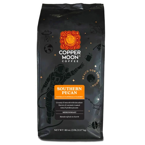 Copper Moon Medium Roast Whole Bean Coffee, Southern Pecan Blend, 5 Lb