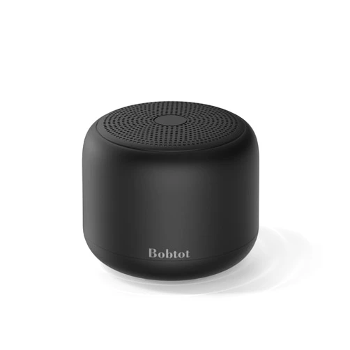Bobtot Portable Bluetooth Speakers with Strap Easy to Carry, Wireless IPX5 Waterproof Mini Speaker with Loud Stereo Sound,15 Hours Playtime, Rechargeable Battery, Built-in Microphone, Black