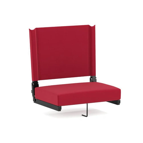 Flash Furniture Grandstand Portable Stadium Seat for Bleachers or Benches, Folding Padded Stadium Chair with Carrying Handle, 500 lb. Weight Capacity, Maroon