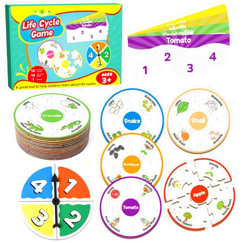 Edulok Life Cycle Toys for Kids, Toddler Puzzles, Preschool Science Kits for Kids 3-5, Kindergarten Learning Activities, Learning Education Toys, PreK Classroom Essentials, Homeschool Supplies