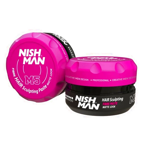 nishman Hair Styling Series (Fiber Hair Styling Matte Wax M5, 100ml)