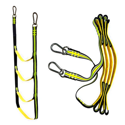 ZRSCHYG 4 Step Folding Boat Rope Ladder, Portable Marine Rope Ladder, Assist Boarding Rope Ladder, Swim Ladder for Climbing Inflatable Boat, Kayak, Motorboat, Canoeing, Sailboat, Fishing Boat, 440lbs