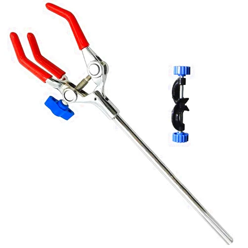 SUCOHANS Lab Clamp 3 Prong Finger with Lab Stand Clamp Holder Boss Head