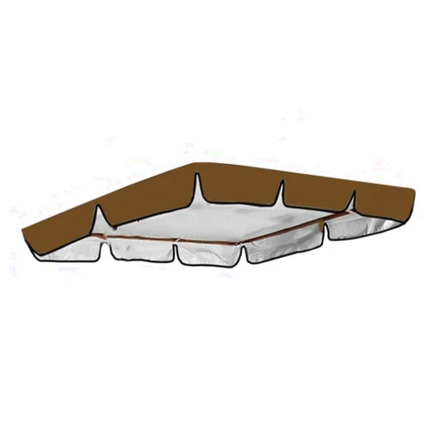 HOgardenME Replacement Swing Canopy, For 2 Seat or 3 Seater Garden Swing Chair Cover, Porch Swings Sun Shade Cover(190 * 132 * 15cm Coffee)
