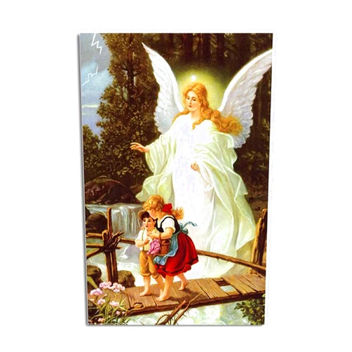 TUNIU Tin Signs - Guardian Angel Angel Guardian Angel Spiritual Gift Religious Vintage Metal Tin Signs Decorative Home Decor Signs Gift Art Decor Sign Painting 12x8 Inch