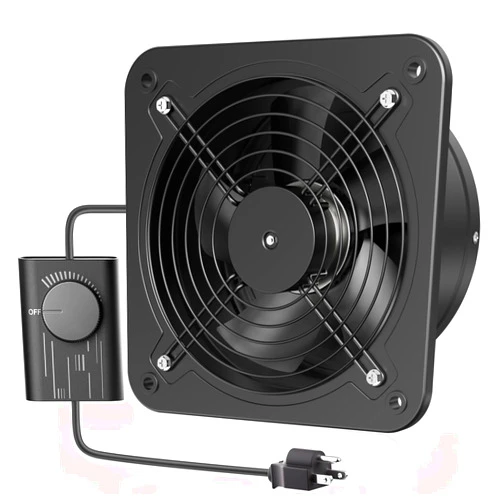 HG Power 8 Inch Exhaust Fan with Speed Controller, 567CFM Kitchen Exhaust Fan with Shutter Damper, Wall Exhaust Fan, Metal Extractor Fan for Ceiling, Bathroom, Basement, Attic, Window Ventilation