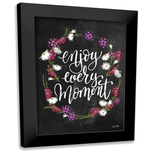 ArtDirect - House Fenway 15x18 Black Modern Framed Art Print Titled: Enjoy Every Moment