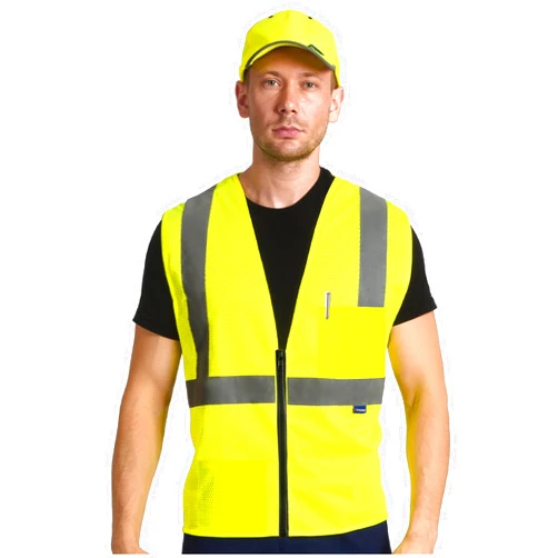 AYKRM 2 Pockets Reflective Safety Vest High Visibility Class II Mesh Vest for Women & Men Meets ANSI Standards