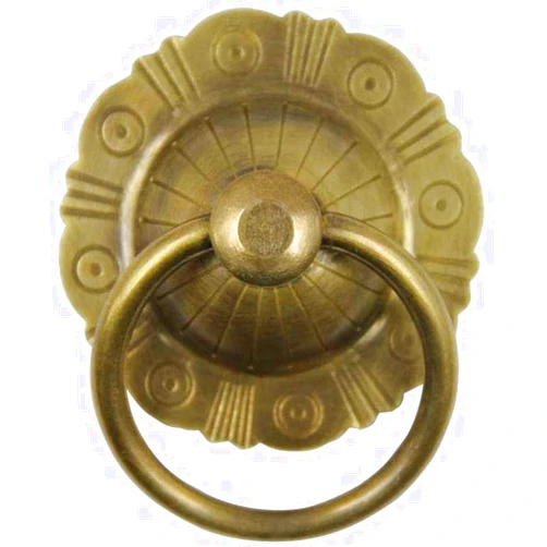 TBLOTYD Antique Brass Door Knocker Vintage Country Style Anti Rust Finish Doorknocker Great for Wooden Door Door Drawer,Bronze-6x7.8cm(2x3Inch)