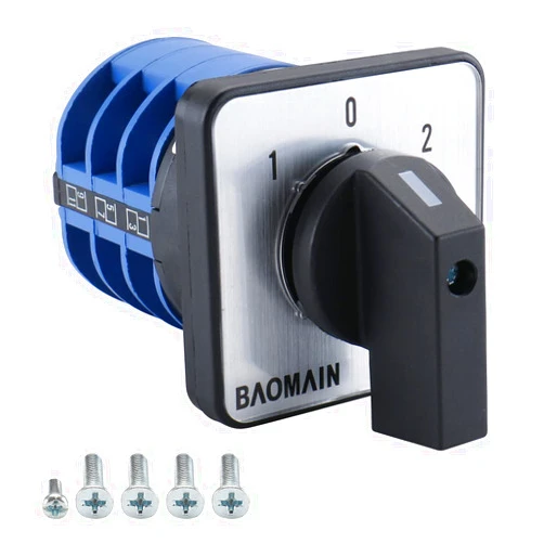 Baomain 32A AC 660V 12 Terminal 3 Phase 3 Position Rotary Cam Changeover Switch SZW26-32/D303.3