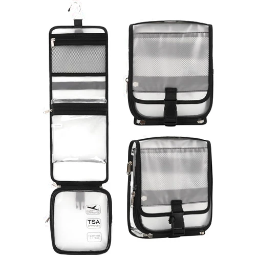 Relavel Travel Toiletry Bag Hanging Makeup Bag Organizer TSA Approved Translucent Detachable Cosmetic Case for Men Women travel essentials 3-1-1 Waterproof Travel Bag for Toiletries