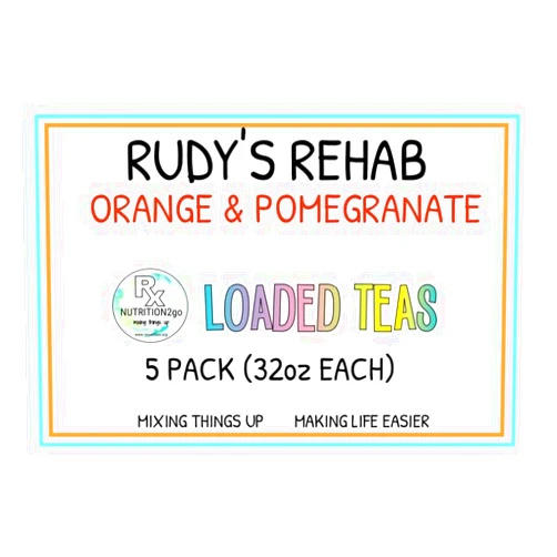 RxNutrition 2go Loaded Energy Tea (5 pack bulk, Rudy's Rehab)