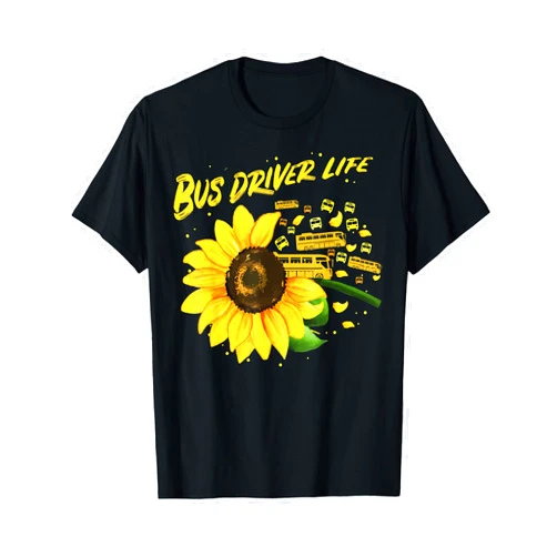 Funny bus driver sunflower gift idea Sunflower Bus Driver Gift Idea T-Shirt