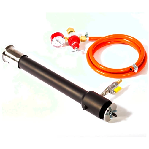 DEVIL-FORGE Gas Burner DFM (308.000 BTU), Gas Ball Valve, air Choke, Propane Forge Furnace Foundry Raku Kiln Blacksmith Farrier Knife