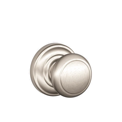 Schlage F10 AND 619 ADD Andover Door Knob with Addison Trim, Hall & Closet Passage Lock, Satin Nickel