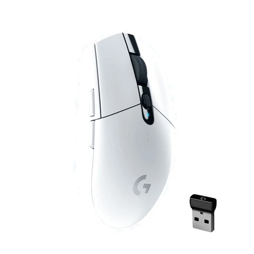 Logitech G305 LIGHTSPEED Wireless Gaming Mouse, Hero 12K Sensor, 12,000 DPI, Lightweight, 6 Programmable Buttons, 250h Battery Life, On-Board Memory, PC/Mac - White White Mouse