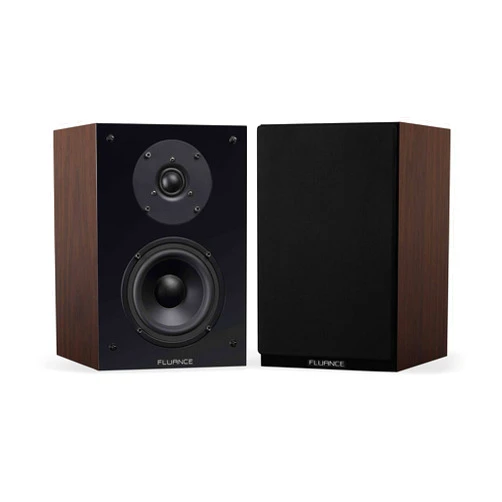 Fluance Elite High Definition 2-Way Bookshelf Surround Sound Speakers for 2-Channel Stereo Listening or Home Theater System - Natural Walnut/Pair (SX6W)
