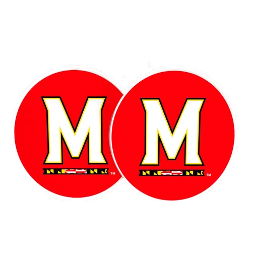 Desert Cactus University of Maryland Car Coaster Terrapins UMD Terps Absorbent Sandstone Car Cup Coasters Set of 2 (Design A)