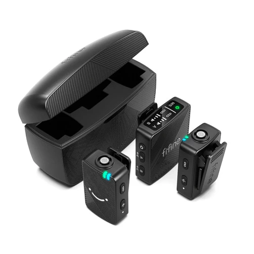 FIFINE Wireless Lavalier Microphone for iPhone/Android/Tablet, Lapel Wireless Mic System with Noise Cancellation for Video Recording, Compatible with DSLR Camera for Vlog, Interview, Streaming-M9