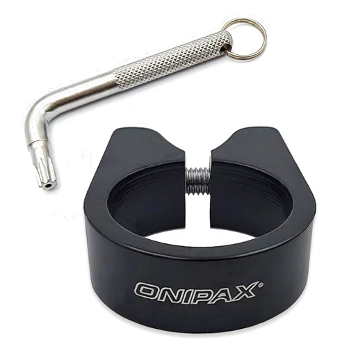 ONIPAX Anti-Theft Bicycle Seat Post Clamp Aluminum Alloy 31.8MM/34.9MM Black