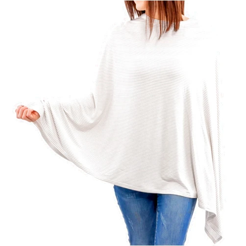WeeSprout Nursing Cover for Breastfeeding, Soft & Breathable Nursing Poncho, Neck Insert for Hands-Free View, Machine Washable & Dryer Safe Feeding Cover Up