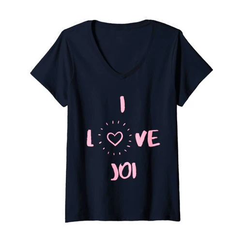 I Love Joi Designs shirt Womens I Love Joi I Heart Joi fun Joi gift V-Neck T-Shirt
