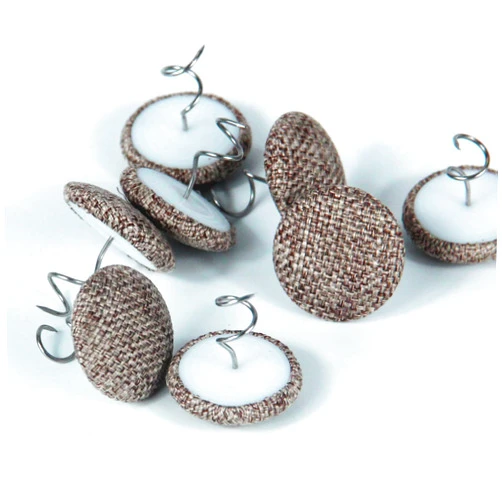 Mioule Upholstery Tacks Twist Pins for slipcovers，Headliner Pins - Bed Skirt Pins Or Holders - Pins to Hold Bedskirt in Place for Furniture Pins (12PCS Light Brown)