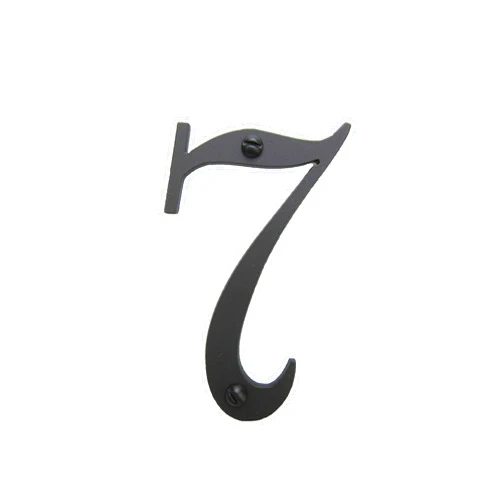 Bushere & Son Iron Studio Inc. Classic Smooth Spanish Style Address Number 7 (Black)