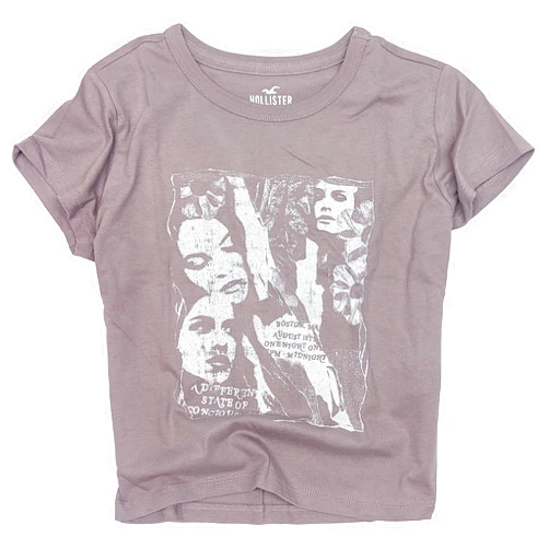 Hollister Women's Slim Fit Cropped Baby Tee HOW-22