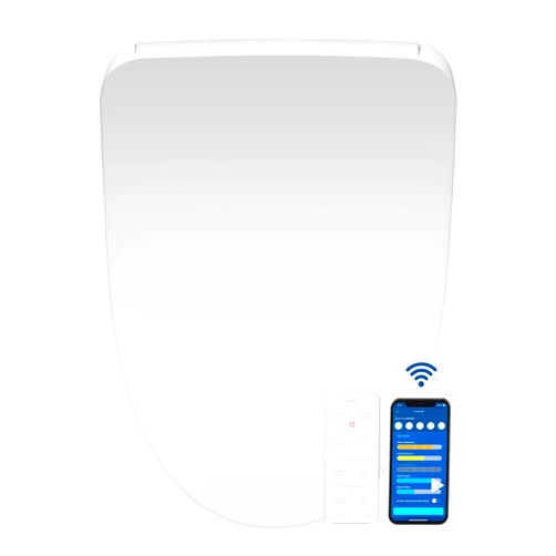 Bio Bidet BB1200 Smart Bidet Toilet App-Enabled iOS & Android Warm Water with Air Dryer, Heated Seat with Slow Close Lid, Remote Control, Elongated, White