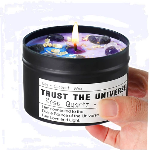 CULACEE Healing Candles, Manifestation Magical Candles, Energy, Chakras, Law of Attraction, Gifts to Empower Women, Birthday Graduation Gifts, Emotional Support. (Trust THE Universe)