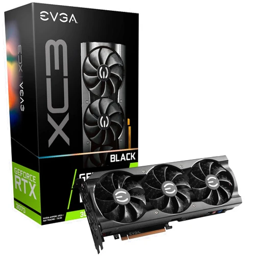 EVGA GeForce RTX 3070 XC3 Black Gaming, 08G-P5-3751-KL, 8GB GDDR6, iCX3 Cooling, ARGB LED, LHR