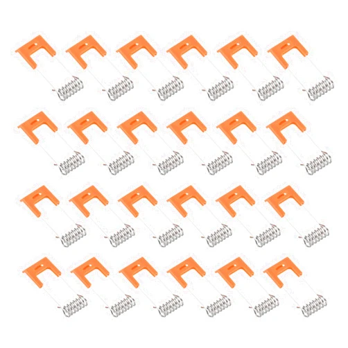 PATIKIL 49x18mm Downlight Spring Clips, 24 Pack Emitting Diode Recessed Lighting Accessories Securing Clamps for Ceiling Lamp, Orange