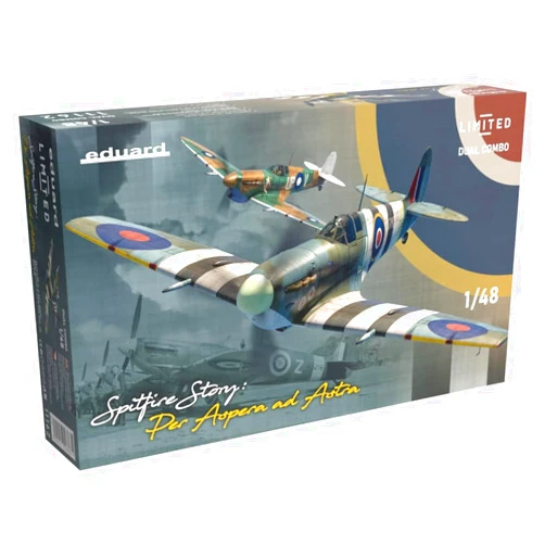 Eduard 1/48 Dual Combo Limited Edition British Air Force Spitfire Story Mk.5c Pel Aspera Ad Astra Plastic Model EDU11162 Molded Color