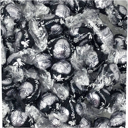 Lindt LINDOR Extra Dark Chocolate Truffles 60% Cocoa, 50 Pieces
