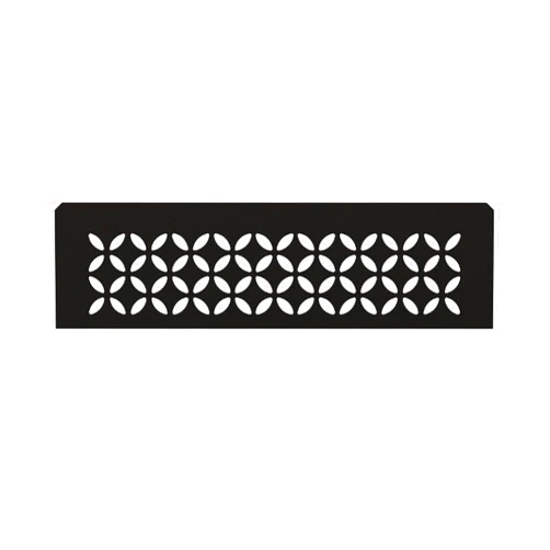 Schluter Rectangular Shelf for Prefabricated Kerdi Board SN/-SNLT Niches - 4mm Thick, Floral Design, Aluminum Material, Matte Black Finish - SNS1D5MGS