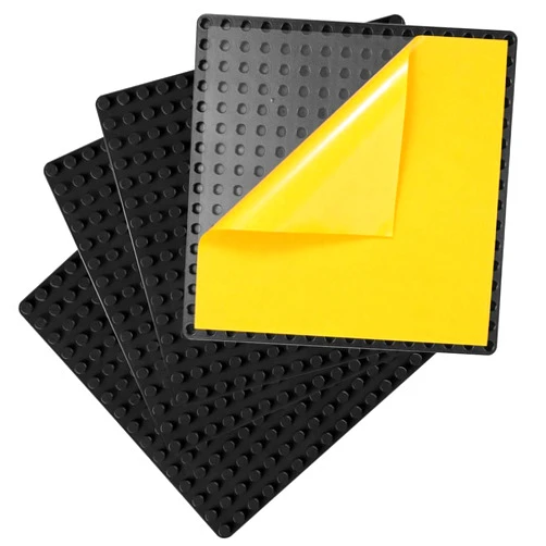 MIMAX Self-Adhesive Baseplates Compatible with DUPLO, Peel-and-Stick Baseplate for DIY Play Table or Wall - 4 Pack (10