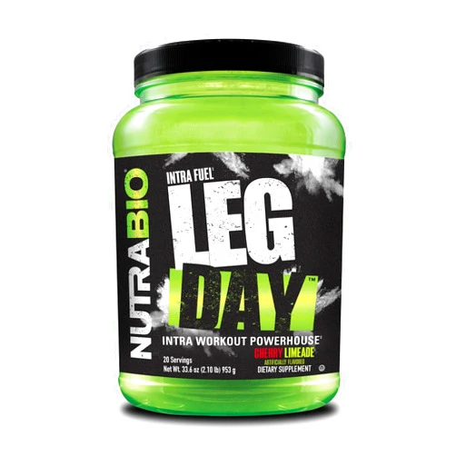 NutraBio Leg Day Intra Carb Supplement – Advanced Carbohydrate Complex – Amino Acid EAA/BCAA Formula – Electrolyte Blend for Recovery and Performance, Cherry Lime, 20 Servings