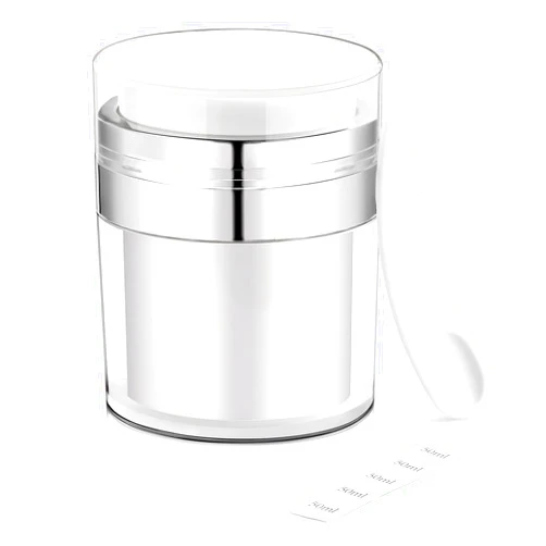 YOCASII 1.7oz Airless Pump Jar, Refillable Cream Jar Vacuum Bottle Dispenser, Pump Moisturizer Container With Spatula, Moisturizer Pump Dispenser Pump Jars for Lotions and Creams