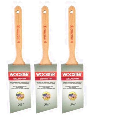 Wooster Brush 4174-21/2 ANG SASH Brush 2.5IN Paintbrush, 2-1/2-Inch Pack of 3