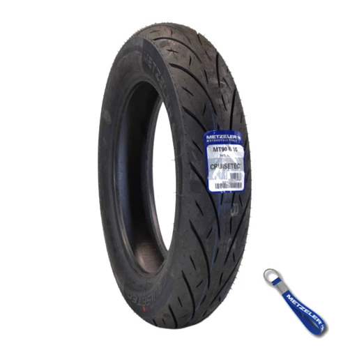 Metzeler Cruisetec V-Twin Motorcycle Front, Rear, Combos Tires - Performance Perfected for Cruiser, Custom & Heavy Tourers w/Enhanced Handling & Comfort - with Keychain (MT90B16 74H)