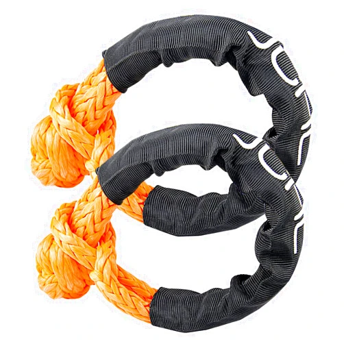 JCHL Soft Shackle Synthetic Road Recovery Rope 1/2' X 23 Inch 56000LBS Breaking Strength Tow Shackles for Sailing SUV Off Road Towing ATV Recovery 2 Pack