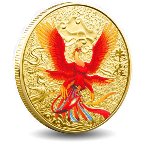 Gimilang Chinese Ancient Mythical Creatures Lucky Coin Lottery Ticket Scratcher Tool (Vermilion-Bird)
