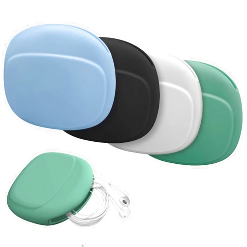 Skyconser Silicone Headphone Organizer,4 in 1 Data Cable Storage Case, Mini Storage Bag,Mini Key Box,Wired Headphone Organizer, Soft Silicone Accessories Kit-Colorful
