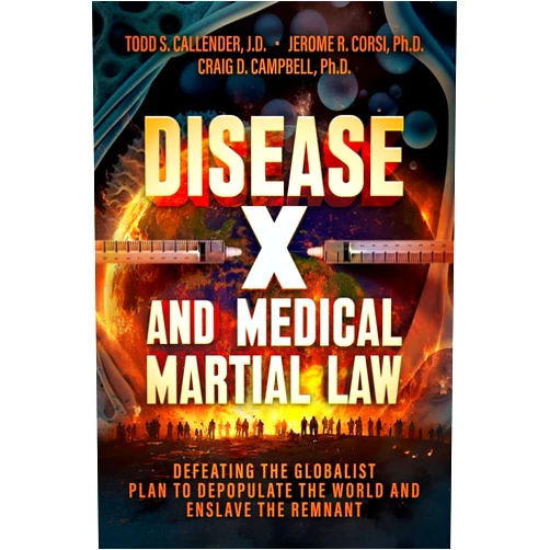 By Todd S. Callender J.D. (Author), Jerome R. Corsi Ph.D. (Author), Craig D. Campbell Ph.D. (Author) & 0 more Disease X and Medical Martial Law: Defeating the Globalist Plan to Depopulate the World and Enslave the Remnant