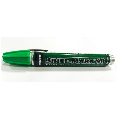 DYKEM Brite-Mark 40 Paint Marker/Valve Action, Green, Bold, Bullet Tip, 5 Pack, MARKING PEN, MARKING TOOLS