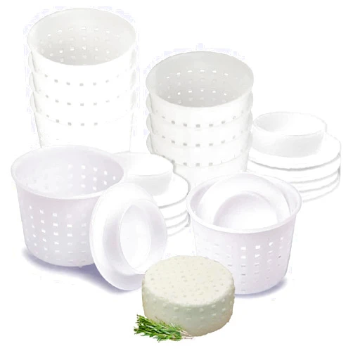 PetriStor 10 pcs Small Cheese Mold for Cheese Making with a Follower 1/3 QT - Cheddar Cheese Making Basket Kit - Homemade Cheese Making Supplies - Hard Cheese Form Molds - Moldes Para Queso Fresco Casero